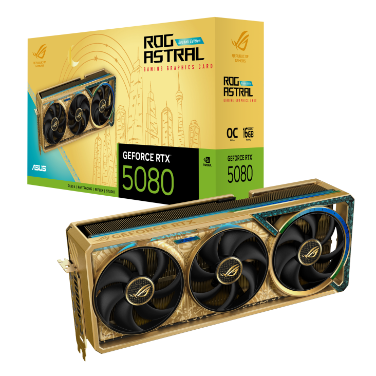 ASUS ROG Astral GeForce RTX 5080 Dhahab CORE OC Graphics Card | 16GB GDDR7